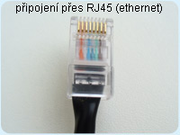konektor Rj-45 používaný pro připojení z ADSL modemu